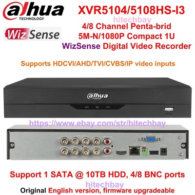 Dahua Xvr5104 5108hs I3 Wizsense 4 8ch 1sata Ai Dvr Hdcvi Ahd Tvi Cvbs Ip Smd Ebay