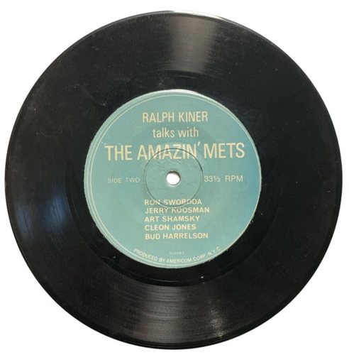 DISCO VINILE 7" 33-1/3 GIRI RALPH KINER PARLA CON GLI AMAZIN' METS JD 92424 - Foto 2 di 3