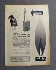 PUB PUBLICITE ANCIENNE ADVERT CLIPPING 200917 / RADIATEUR A GAZ JAMAIS RIEN A CR
