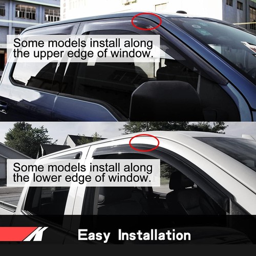 4pcs Sun Rain Guards Window Wind Visor Vent Deflector for 2010-2019 Ford Taurus - Bild 7 von 8