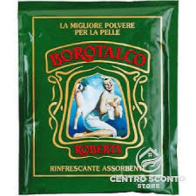 12 Buste polvere di Borotalco Roberts BUSTA gr 100 Polvere di talco naturale