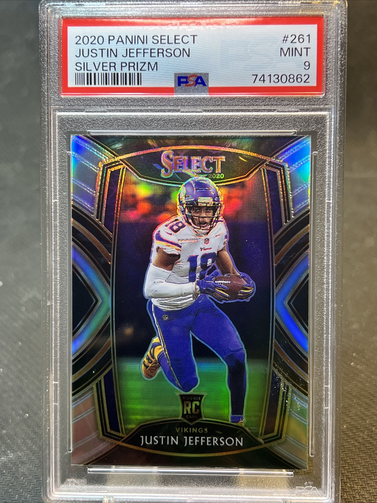 2020 Select Prizm Silver #261 Justin Jefferson RC PSA 9