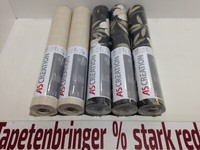 Vliestapete As 3X 38028-2 2X 38024-5 (5Rollen)BlüTenmuster Anthrazit Creme Beige