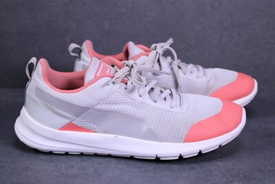 Puma Sneaker Sportschuhe Damen Gr. 38 grau lachsrosa Mesh Turnschuhe CH1-164