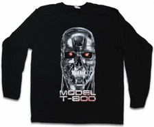 T-SHIRT MANICA LUNGA SKULLHEAD MODEL T-800 Cyberdine Skynet Cyborg Terminator