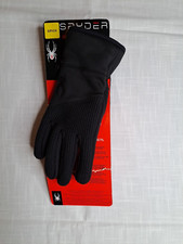 New With Tags Spyder Core Conduct Gloves Touch Screen Compatible Leather Palm