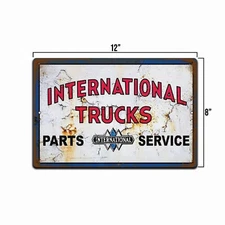 VINTAGE looking International Trucks Parts Service 8X12 METAL NOVELTY  SIGN