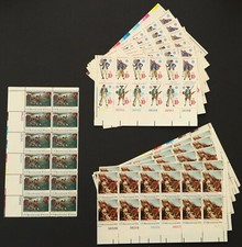 U.S. Mint Stamp Lot of 14 10c Plate  Blocks of 12. 3 Different Stamps. NH.