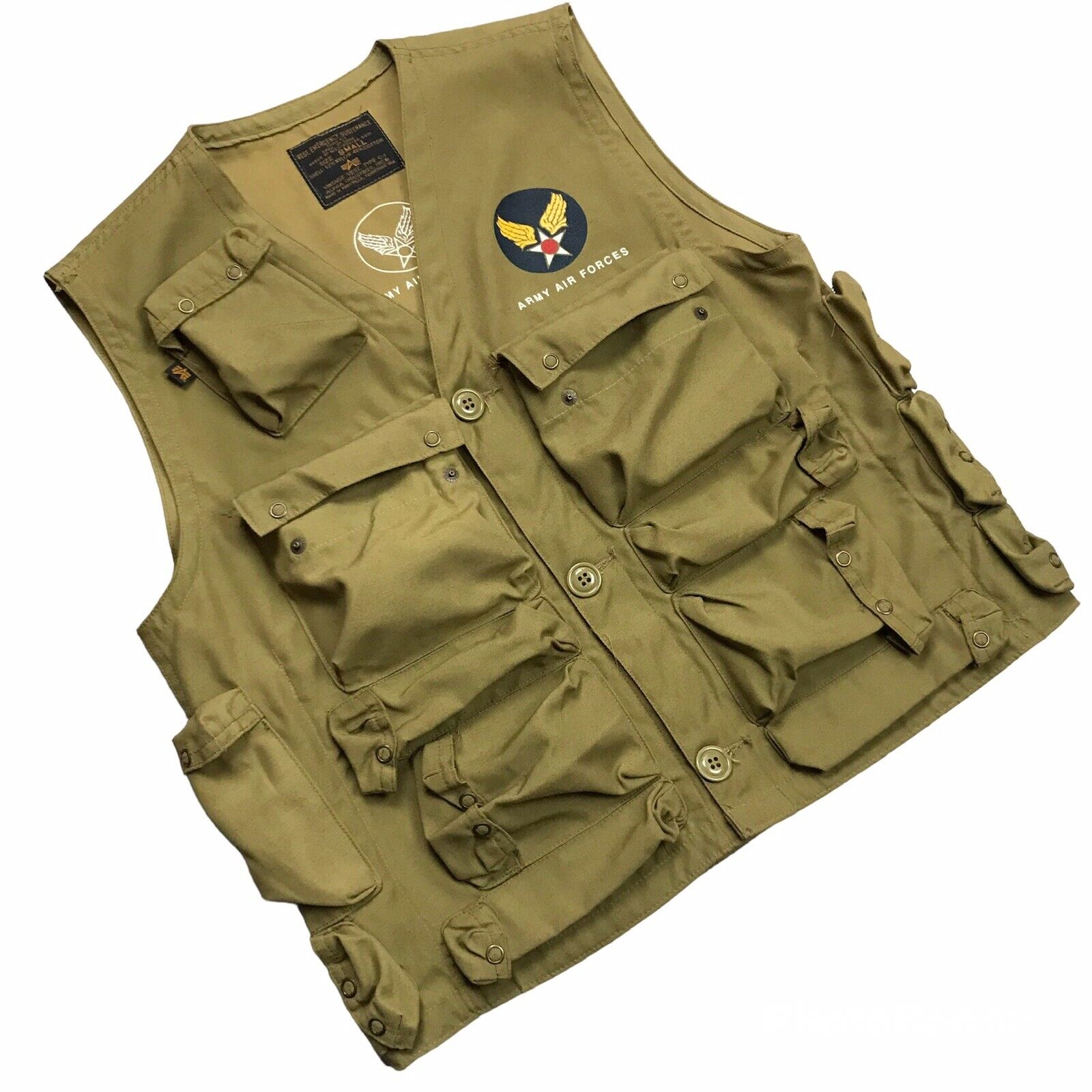 Vintage Type C1 Alpha Industries US Army Air Forces WW2 Vest Sustenance  Size S | eBay | Übergangsjacken