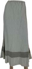 Maxi Midi Natural Linen with inset Long Skirt SMALL