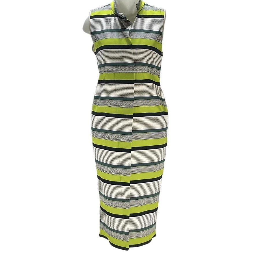 RACHEL-RACHEL ROY Midi рубашка платье в полоску Джерси в мульти зеленый женщин размер M - Изображение 3 из 4