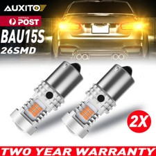 2x BAU15S 26 Amber LED Turn Signal Indicator Bulb PY21W Canbus 7507 Globe AUXITO