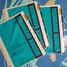 5-Tab Binder Dividers, Insertable Multicolor, lot of 3 (15 dividers total)