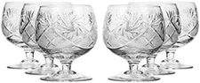 Neman Glasswork TM5290, 7 Oz. Crystal Hand-Made Brandy Glasses, Set of 6