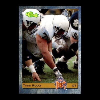 Todd Rucci 1993 Classic New England Patriots #19 R326B 94 | eBay