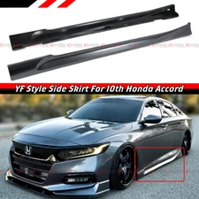 For 2018-22 Honda Accord Modern Steel Metallic Add-on JDM Side Skirt Extensions