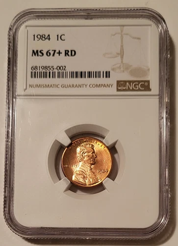 NGC 1984 Lincoln Memorial Cent Unc MS67+ RED Toning