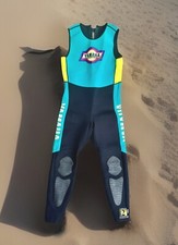 Vintage Yamaha Wave Runner Riding Wetsuit Full Body Women s L Large Surf Blue