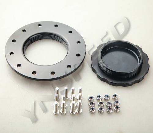 7618A Aluminum Fuel Cell Cap Assembly For RCI Fuel Cells OD 4" Black Anodized - Picture 3 of 5