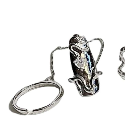4Pcs Finger Nail Rings Nail Art Charms Nail Decoration for - Picture 3 of 3