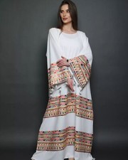 Abaya Thobe Long Embroidered Traditional Jordanian Palestinian Heritage Dress