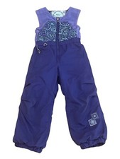 Obermeyer Girls 4 Insulated Snow Suit Bibs Purple Paisley Overalls Salopettes