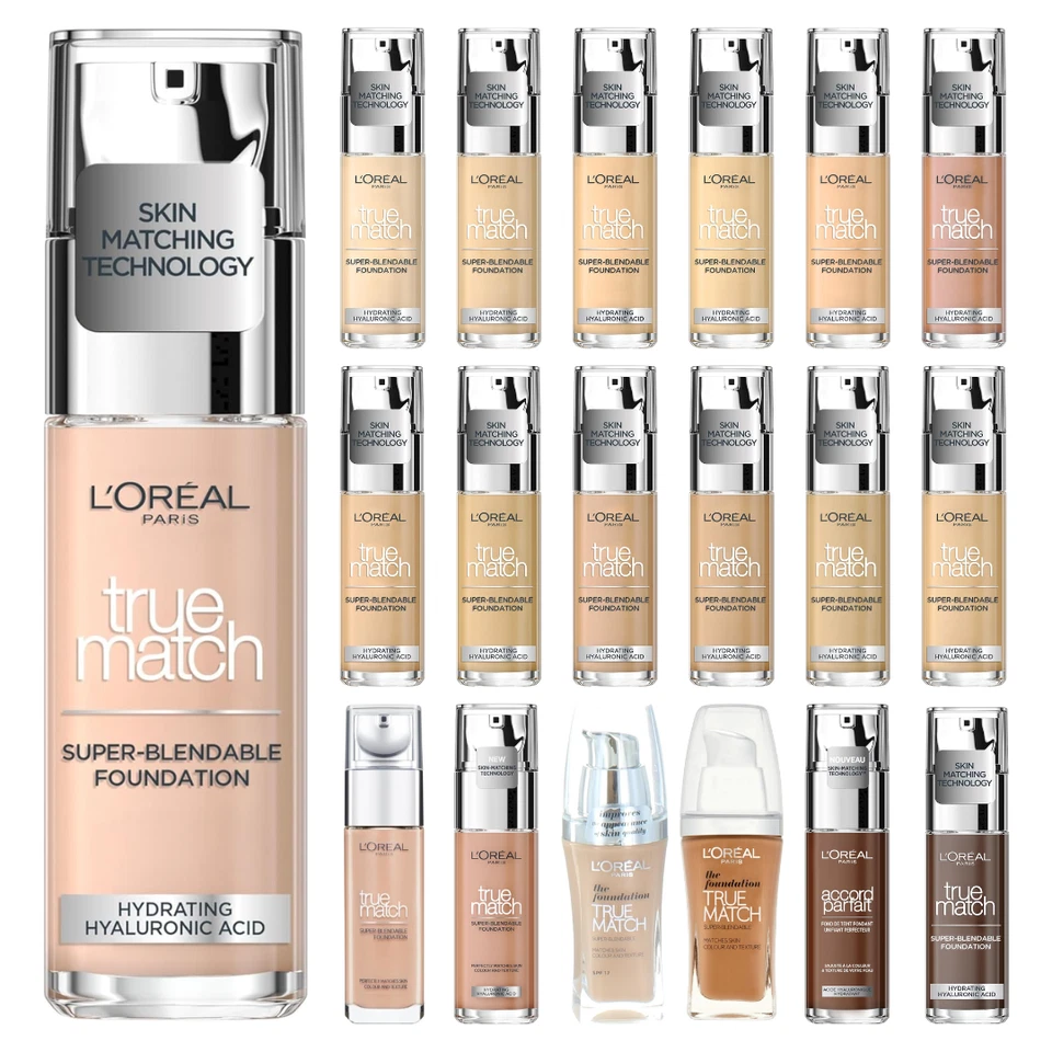 L'Oreal Paris True Match Liquid Foundation SPF 17 Available in 40 Shades 30ml