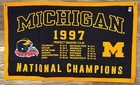 Michigan Wolverines Ncaa 1997 National Championship Football Banner