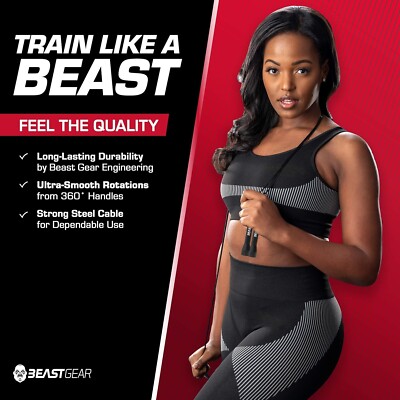 Beast Gear Springseil Erwachsene Boxen Speed Fitness Jump für MMA HIIT Workout