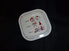Vtg Mid Century Metal Tray Ashtray Rx for Creeping Overweight Diet Tips Kitschy