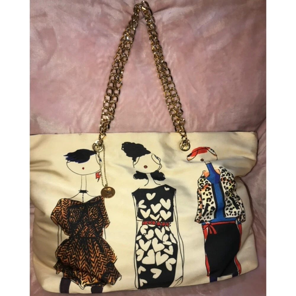 Vintage Rare Moschino Love pretty girls Charming Women’s Chain Shoulder  Tote Bag