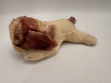 Vintage Steiff Dog Floppy Cockie Sleeping Animal Mohair 17cm - Very Rare 1950s