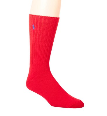 Polo Ralph Lauren 8205B Cotton Crew Sock with Polo Embroidery