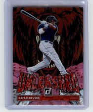 2022 Donruss #UL-9 Rafael Devers Unleashed Pink Fireworks Boston Red Sox