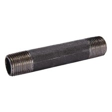 1-1/2" Mnpt X Mnpt Black Steel Black Pipe Nipple Schedule 80, 90813
