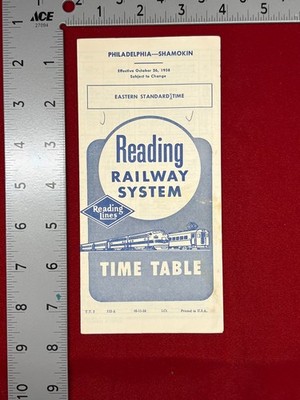 OKT. 1958, (LESEN PENNSYLVANIA RAILROAD) TASCHENBUCH ZEITTABELLE & ZINSBROCHERE