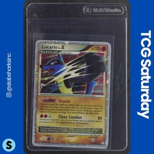2007 POKEMON DIAMOND & PEARL MYSTERIOUS TREASURES #122/123 LUCARIO LV.X HOLO