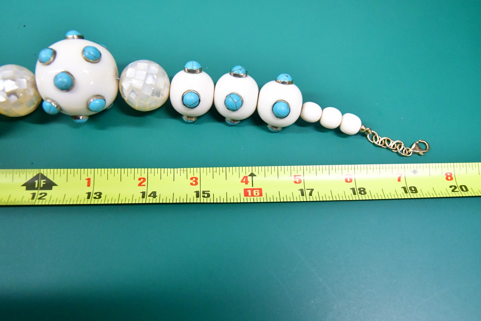 Devon Leigh Chunky Statement Necklace Turquoise M… - image 5