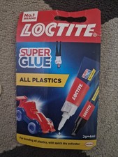 Loctite Super Glue All Plastics - 1x 2g 1x 4ml - New & Sealed