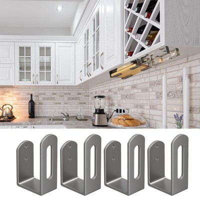 Aogigigio Cutting Board Holder - 4 Pcs Under Cabinet Medium, gray