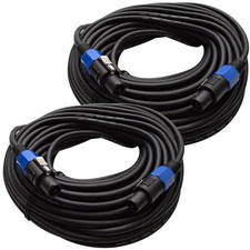 TW12S75Pair 12 Gauge 75-Feet Speakon to Speakon PA/DJ Speaker Cable