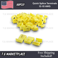 50 Yellow Scotch-Lock Quick Splice Wire Connectors 12-10 AWG Crimp Terminal