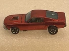 HOT WHEELS REDLINE 1968 RED  MUSTANG OHS  Hood loose
