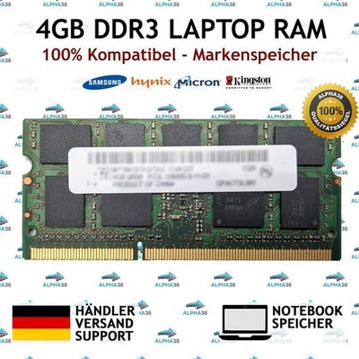 4 GB Laptop RAM DDR3 1600 HP Compaq ENVY TouchSmart 15-j009wm Speicher