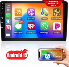 9" Android 15 Double 2Din Car Stereo CarPlay Auto Radio GPS Navi WiFi BT 2 64GB