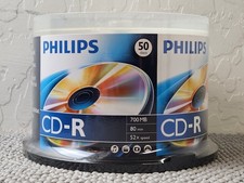 Philips CD-R 700MB 80min 52x 50 disk pack CDR80D552n/600 NEW SEALED