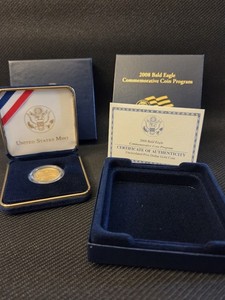 2008 Bald Eagle $5 Gold Commemorative Coin 0.900 Fine West Point Business