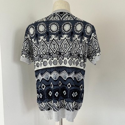 Dior x Shawn Stussy Floral Knit Short Sleeve T-Shirt from the 2020