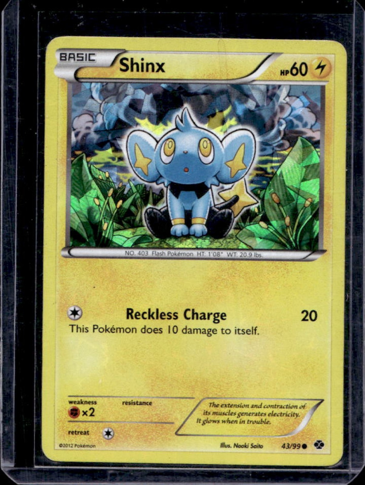 2012 Pokemon Black & White Next Destinies Shinx #43