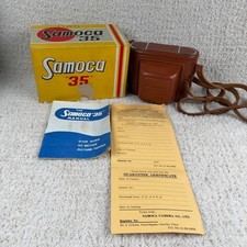 Vintage Samoca 35 III Camera 50mm f3.5 Lens with Box Case Manual Japan 612319